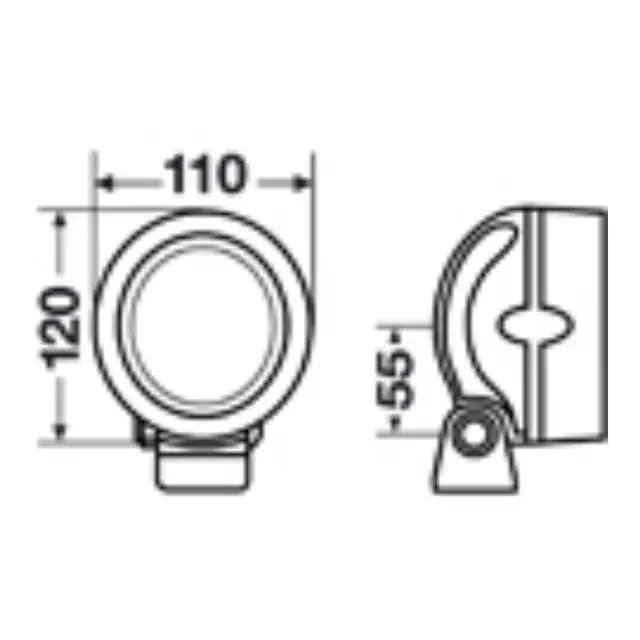HELLA MARINE Mega Beam LED 800lm - IP6K7/IP6K9K - 12/24V 